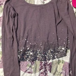 Cropped long sleeve shirt